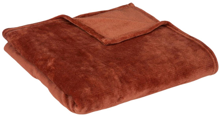 Ковдра Atmosphera Flannel Uni плюшева теракотова 130 x 180 см (3560232699177) - зображення 1