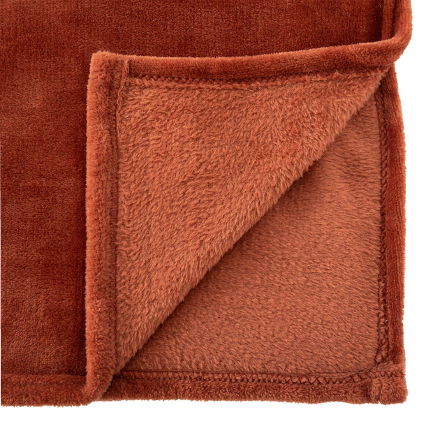 Ковдра Atmosphera Flannel Uni плюшева теракотова 130 x 180 см (3560232699177) - зображення 2