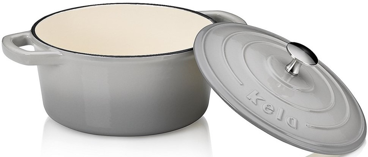 Чавунна жаровня з кришкою Kela Calido сіра 2.5 л (4025457126055) - зображення 2