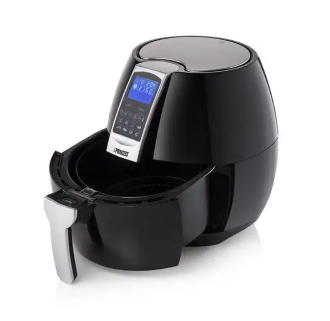 Фритюрниця Princess Air Fryer 182020, 1500 Вт, 3,2 л (0,8 кг), 8 програм, електронне керування, таймер, РК дисплей, чорна - изображение 2