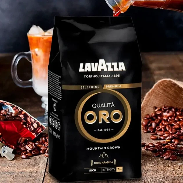 Комплект кави в зернах Lavazza Qualita Oro 1 кг + кофе в зернах Lavazza Oro Mountain 1 кг (4352d4) - Фото 2 Комплект кави в зернах Lavazza Qualita Oro 1 кг + кофе в зернах Lavazza Oro Mountain 1 кг (4352d4) - изображение 2