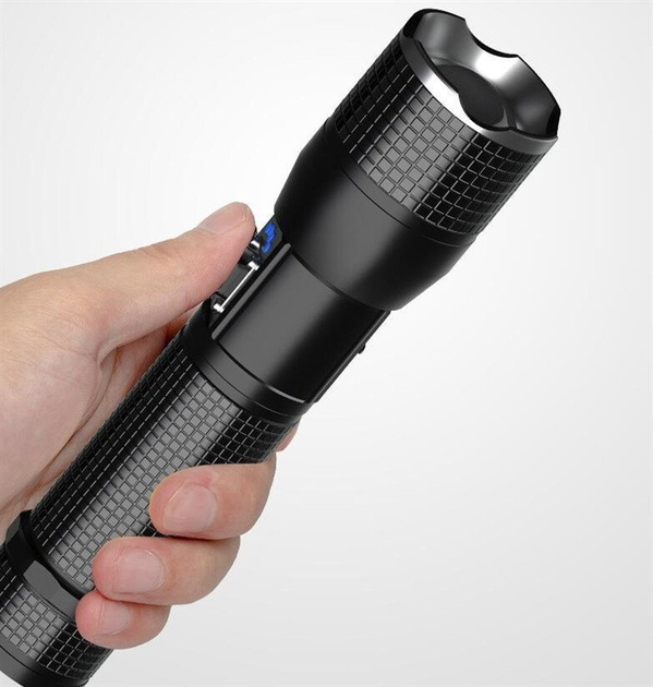 Ліхтарик акумуляторний Standart LED SD-3828 Чорний (4772013278252) - зображення 3