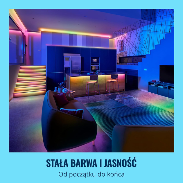 Taśma LED inteligentna WiZ RGBIC LED strip Type-C offline 10 m (8720169077683) - obraz 4