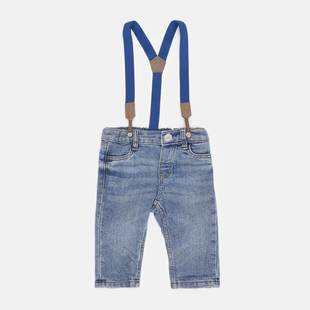 Джинси з підтяжками H&M 68см світло синій 23061153107 - Фото 1 Джинси з підтяжками H&M 68см світло синій 23061153107 - зображення 1