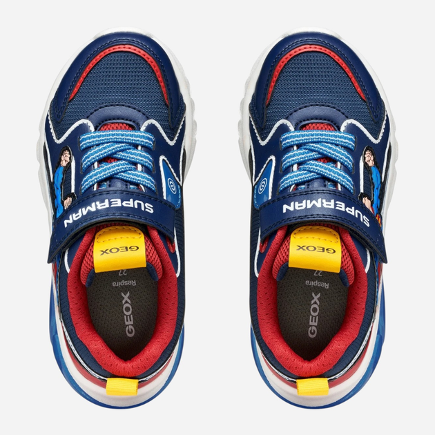 Buty sportowe młodzieżowe chłopięce na rzepy świecące Geox J Ciberdron Boy J56LBD-05411-C0200 35 Niebieskie (8058192456213) - obraz 5
