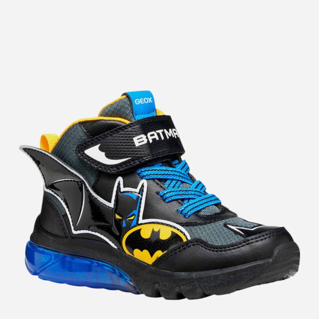 Buty sportowe młodzieżowe chłopięce za kostkę, świecące, zapinane na rzepy Geox J Ciberdron Boy J56LBE-0BC14-C0054 26 Czarne (8058192513152) - obraz 2