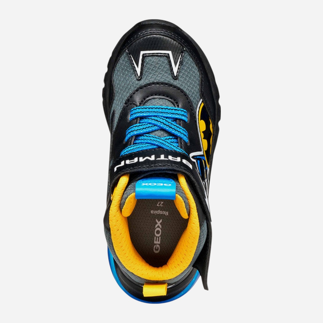 Młodzieżowe chłopięce buty sportowe za kostkę, świecące, zapinane na rzepy Geox J Ciberdron Boy J56LBE-0BC14-C0054 35 Czarne (8058192513244) - obraz 6