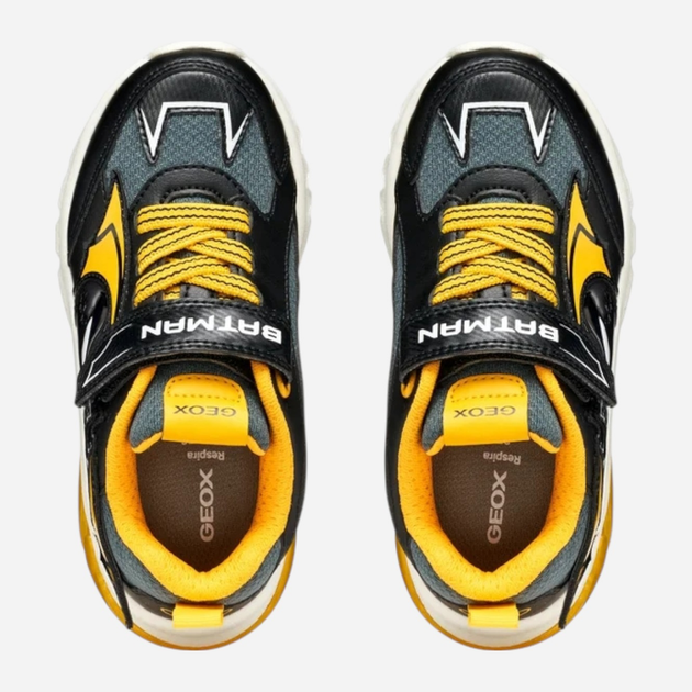 Buty sportowe chłopięce na rzepy świecące Geox J Ciberdron Boy J56LBC-0BC14-C0054 30 Czarne (8058192456015) - obraz 4