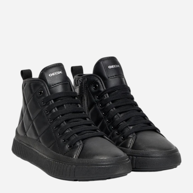 Sneakersy młodzieżowe dziewczęce wysokie Geox J Laquinny Girl J56M3F-000BC-C9999 37 Czarne (8058192520006) - obraz 2