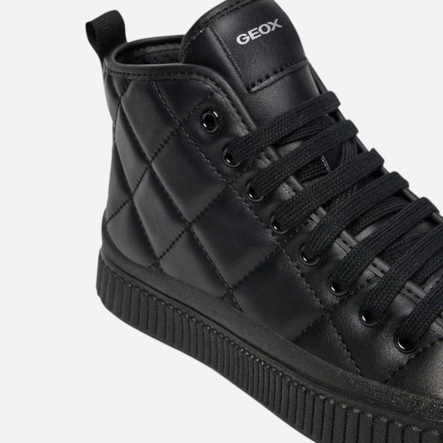 Sneakersy młodzieżowe dziewczęce wysokie Geox J Laquinny Girl J56M3F-000BC-C9999 37 Czarne (8058192520006) - obraz 4