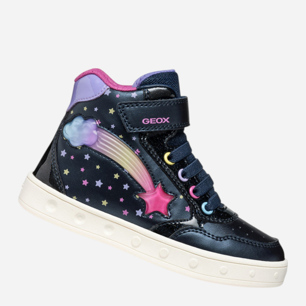 Sneakersy dziecięce wysokie dla dziewczynki Geox J Skylin Girl J568WB-0PVKC-C4243 33 Granatowe (8058192430473) - obraz 5