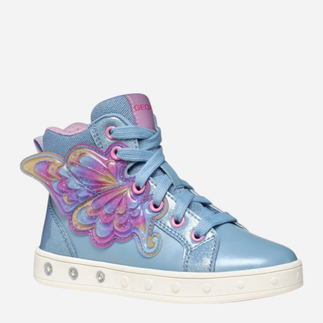 Sneakersy dziecięce wysokie dla dziewczynki Geox J Skylin Girl J568WA-0NFKC-C4Y0G 24 Błękitne (8058192524912) - obraz 2