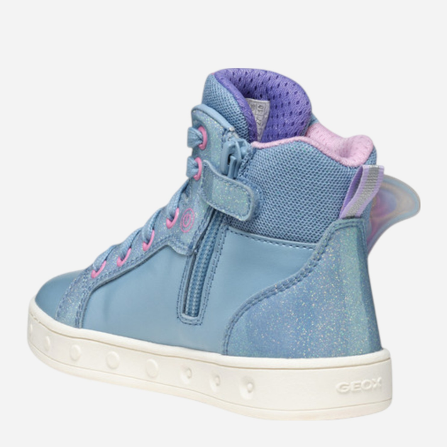 Дитячі високі кеди для дівчинки Geox J Skylin Girl J568WA-0NFKC-C4Y0G 32 Блакитні (8058192524981) - зображення 3