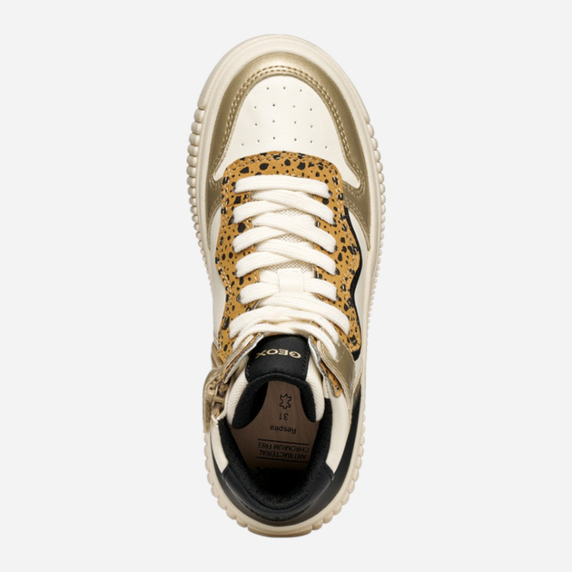 Sneakersy młodzieżowe dziewczęce wysokie Geox J Laquinny Girl J56M3B-054AJ-C1M2U 35 Beżowe (8058192518980) - obraz 5