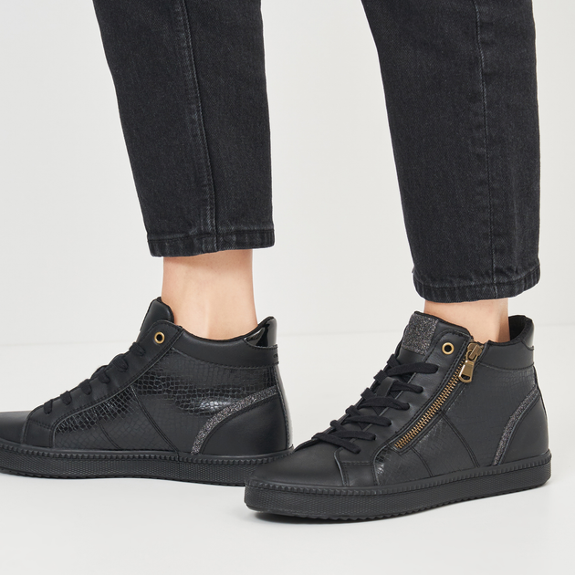Sneakersy damskie wysokie Geox D Blomiee D166HB-00454-C9999 38 Czarne (8050036166920) - obraz 2