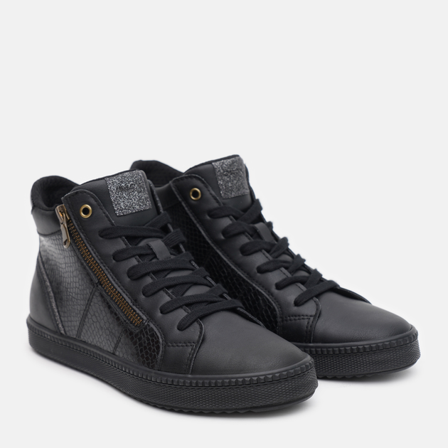 Sneakersy damskie wysokie Geox D Blomiee D166HB-00454-C9999 37 Czarne (8050036166913) - obraz 3