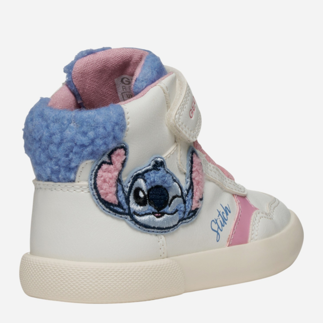 Sneakersy dziecięce wysokie dla dziewczynki Geox B Gisli Girl B561MF-0BCBH-C1206 25 Białe (8058192421709) - obraz 4