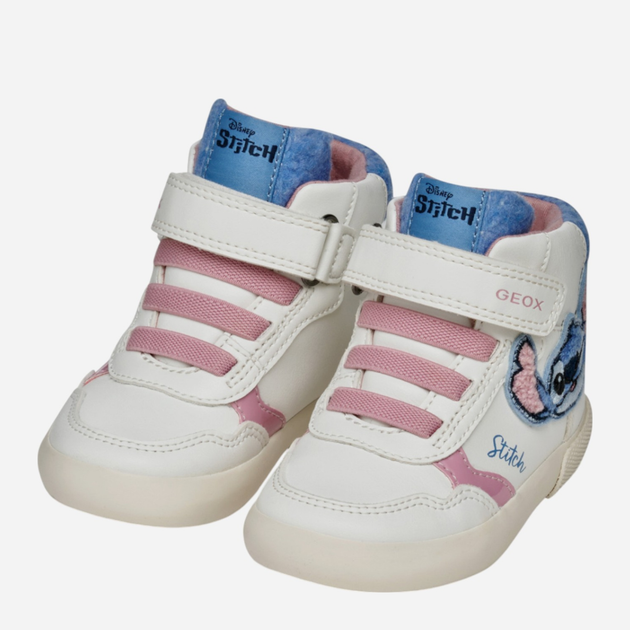 Sneakersy dziecięce wysokie dla dziewczynki Geox B Gisli Girl B561MF-0BCBH-C1206 27 Białe (8058192421723) - obraz 5