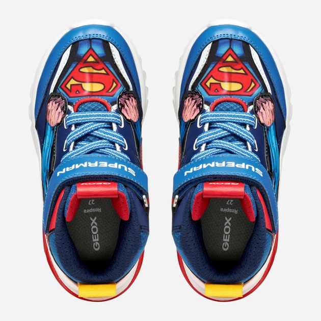 Buty sportowe młodzieżowe chłopięce za kostkę, świecące, zapinane na rzepy Geox J Ciberdron Boy J56LBF-0BC14-C0200 30 Niebieskie (8058192456312) - obraz 5