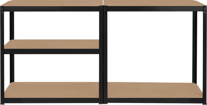 Regał metalowy Rebel RB-1251B 180 x 90 x 40 cm Czarny (5901890104012) - obraz 2