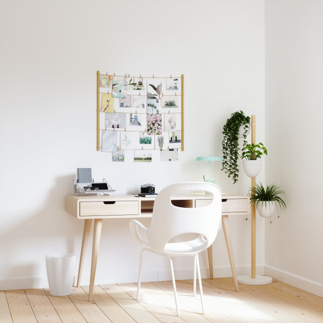 Kwietnik Umbra Floristand stojący biało-brązowy 139 x 44 cm (028295335447) - obraz 5