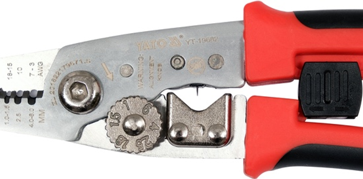 Szczypce do cięcia i zdejmowania izolacji YATO 200 mm, średnica do 10.5 mm (YT-19682) - obraz 2