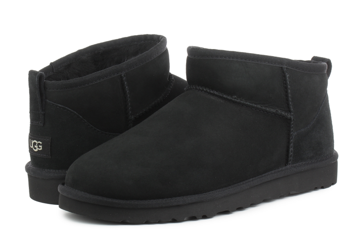 Жіночі уггі Ультра Міні Чорні Замшеві UGG Classic Ultra Mini Black Suede (40, чорний) - изображение 2