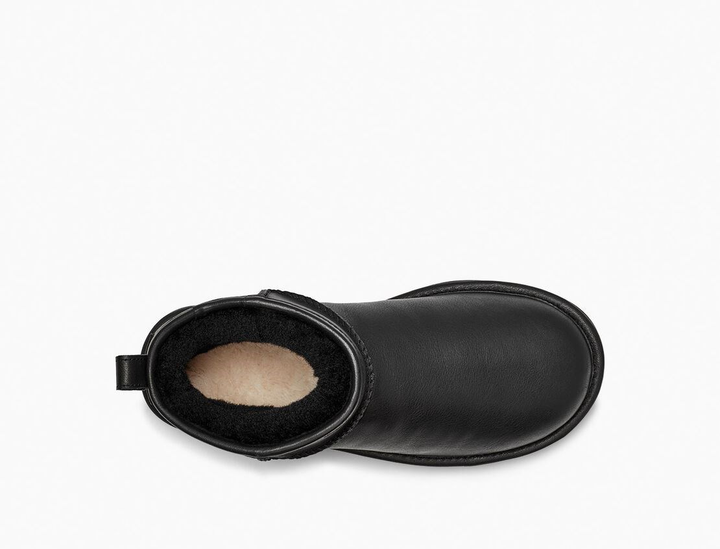 Жіночі уггі Ультра Міні Чорні Шкіряні UGG Classic Ultra Mini Black Leather 1 (38, чорний) - зображення 5