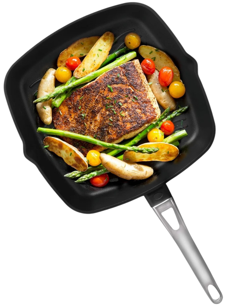Kwadratowa patelnia grillowa Maku 30.5 x 30.5 cm (6410413030756) - obraz 4
