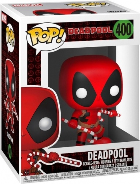 Фігурка Funko Pop! Marvel Holiday Deadpool with Candy Canes 8 см (889698339858) - зображення 1