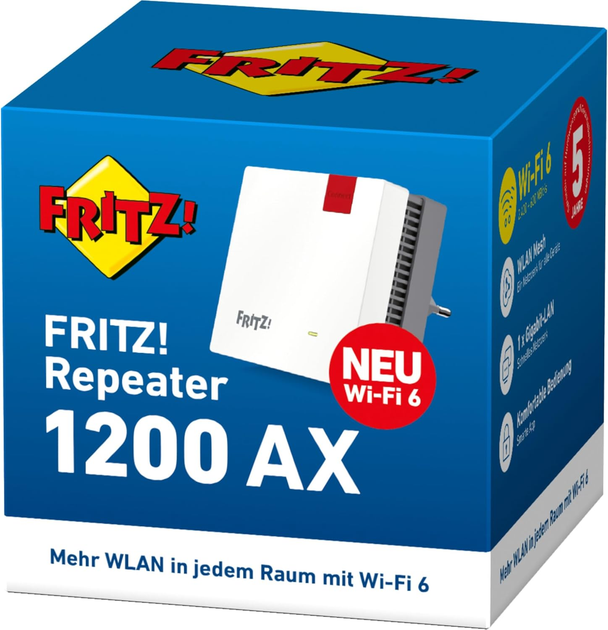 Wzmacniacz AVM FRITZ! Repeater 1200 AX White (AVM02973) - obraz 6