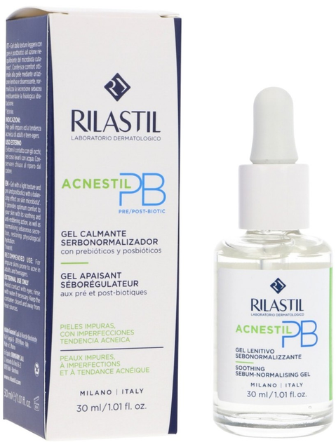 Żel Rilastil Acnestil nawilżający do skóry skłonnej do trądziku 30 ml (8055510240516) - obraz 1