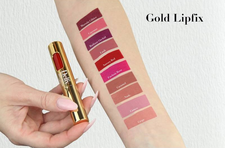Pomadka w płynie Delfy Lipfix Gold Crepe 8 ml (5060465710963) - obraz 3