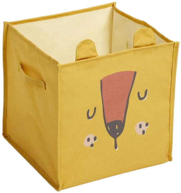 Kosz do przechowywania zabawek La Factory The King of the Jungle kwadratowy 31 x 31 x 31 cm (3574641613129) - obraz 1