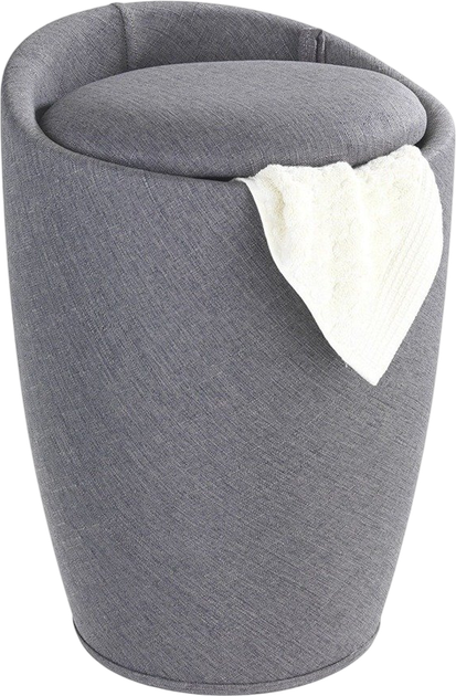 Kosz-pufa na pranie Wenko Candy 2 w 1 szary 20 l (4008838163566) - obraz 2