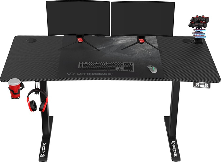 Biurko gamingowe ULTRADESK Level V2 Black (UDESK-LVA-BB) - obraz 5