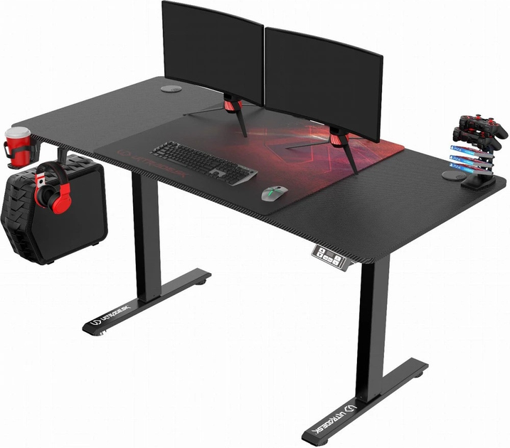 Biurko gamingowe ULTRADESK Level V2 Red (UDESK-LVA-RD) - obraz 7