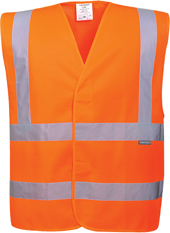 Жилет светоотражающий Portwest C470 L/XL Оранжевый - Фото 8 Жилет светоотражающий Portwest C470 L/XL Оранжевый - изображение 8