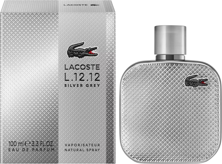 Woda perfumowana męska Lacoste L.12.12 Silver Grey 100 ml (3386460165884) - obraz 2