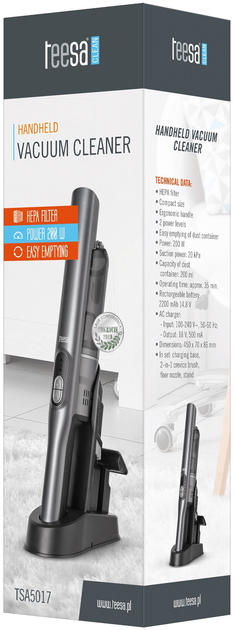 Odkurzacz samochodowy Teesa bezprzewodowy 14.8 V 200 W (5901890117487) - obraz 6