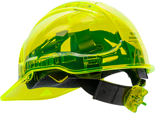 Каска захисна з храповим механізмом Portwest Peak View Plus PV64 Жовтий - зображення 3