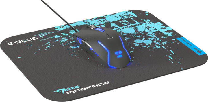 Комплект дротовий E-blue Polygon Black/Blue (EKM820BK) - зображення 4