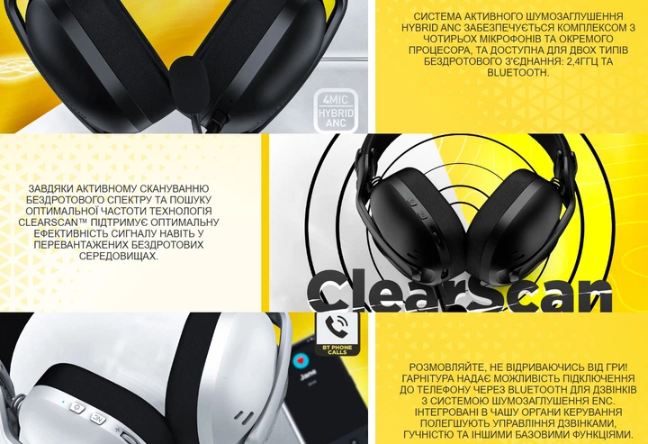 Игровые наушники беспроводные с микрофоном HATOR ESH-15 Wireless HYPERPUNK 3 SyncHUB Hi-Res Black - Фото 9 Игровые наушники беспроводные с микрофоном HATOR ESH-15 Wireless HYPERPUNK 3 SyncHUB Hi-Res Black - изображение 9