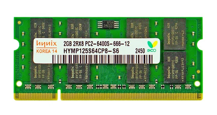 Оперативная память для ноутбука DDR2-800 2Gb SODIMM PC2-6400 Hynix HYMP125S64CP8-S6 (7706749) - изображение 11