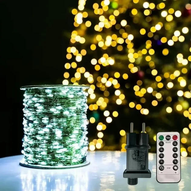 Гирлянда Роса LED на зеленом проводе USB 20м 200LED IP20 энергосберегающая - изображение 3