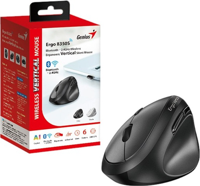 Миша Genius Ergo 8350S Wireless/Bluetooth Dark Grey (31030041400) - зображення 5
