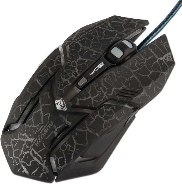 Mysz E-Blue Auroza Gaming USB Black (EMS639BKCA-IU) - obraz 3