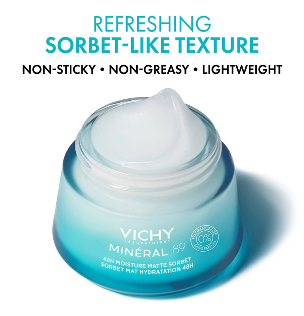 Гель-сорбет Vichy Mineral 89 48Hr Moisture матувальний для жирної та комбінованої шкіри 50 мл (3337875894104) - зображення 5