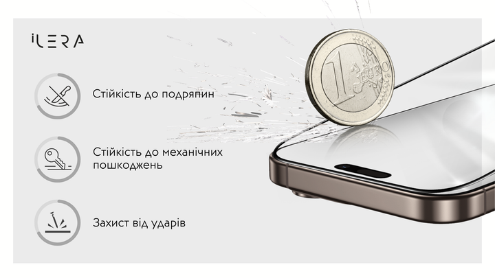 Защитное стекло + стекло на камеру iLera Sapphire Ultra Glass 2.0 для Apple iPhone Air Black (ILSPDLPL17AIR) - изображение 5