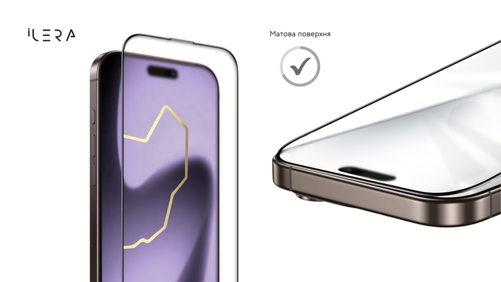 Захисне скло iLera FrostedGlass 2.0 для смартфона Apple iPhone Air Black (ILFRGL17AIR) - зображення 2